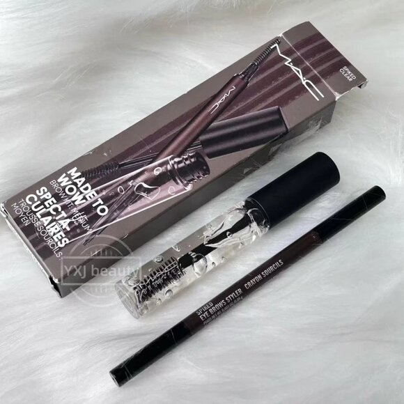 New MAC Made To Wow Brow Kit: Medium~Spiked/Clear~Full Size~Discontinued - Picture 1 of 4